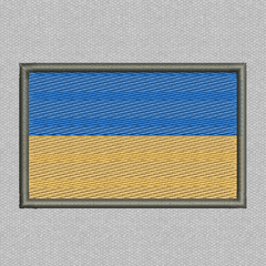 Шеврон нашивка Прапор України ЗСУ 70*45 жовто-блакитний на липучці вишитий