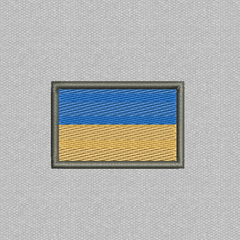 Шеврон нашивка Прапор України ЗСУ 45*30 жовто-блакитний на липучці вишитий