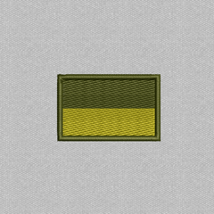 Шеврон нашивка Прапор України ЗСУ олива 45*30 на липучці вишитий